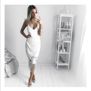 Khaleesi Two Sisters The Label White Fringe Dress